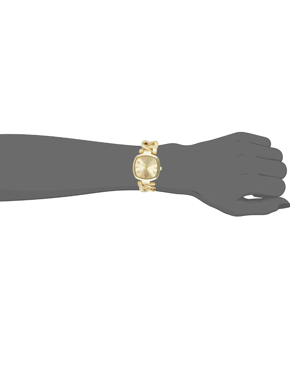 U.S. Polo Assn. Gold-Tone Chain Link Bracelet Watch